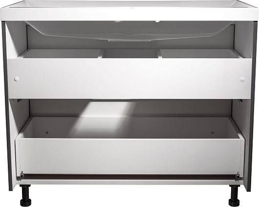 Stella Polare Тумба под раковину Борнео 100 Люкс графит матовый – картинка-5